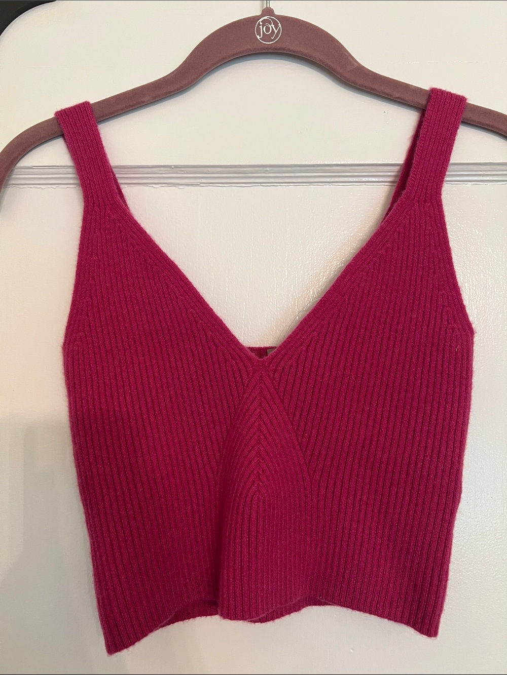 NWT J Crew Cashmere Pink Crop Tank Top S